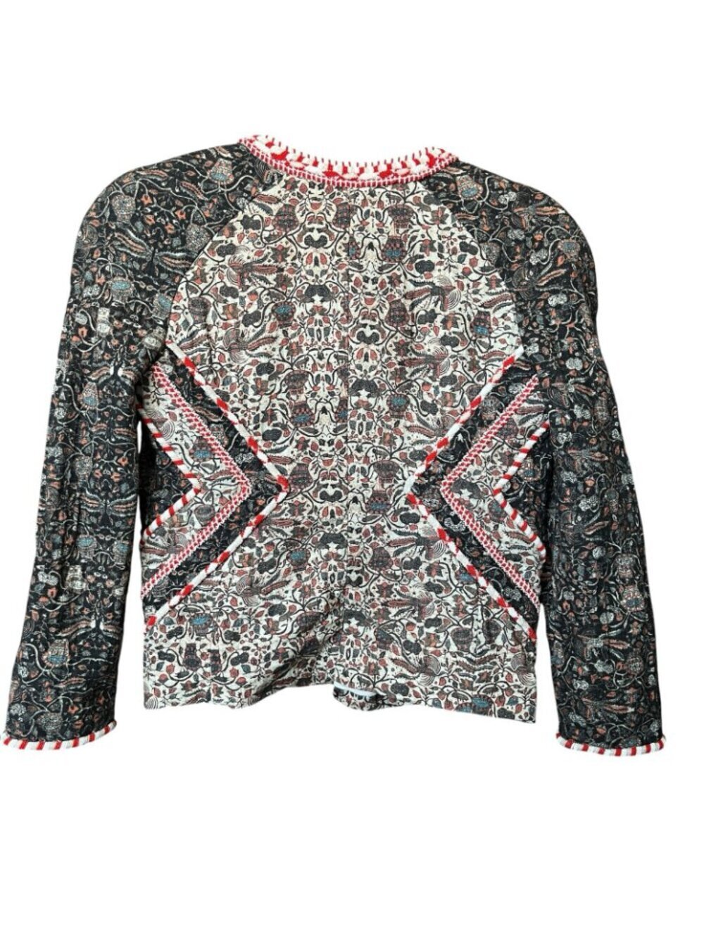 ISABEL MARANT No 1501 Beaded Jacket Floral Liberty Embellished Women SZ 2 - Picture 7 of 13